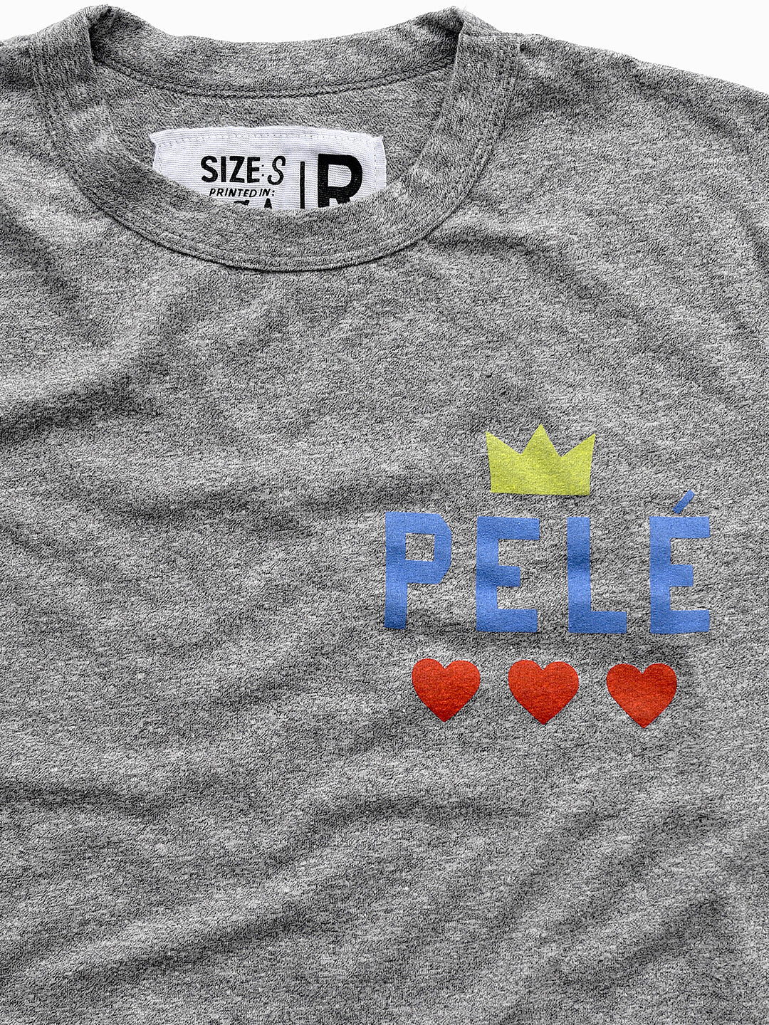 Pelé Love Women's Grey Tee - Image 4